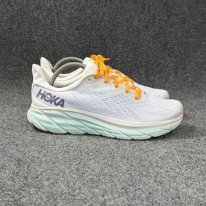 Hoka Clifton 8 Running Shoes Women's 9.5 Blanc De Blanc White Athletic Training